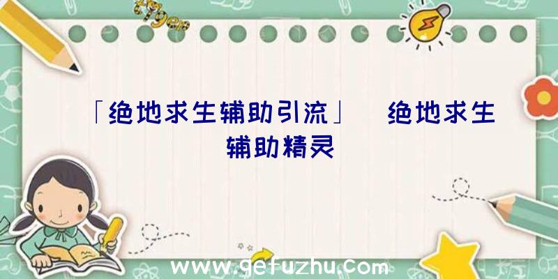 「绝地求生辅助引流」|绝地求生辅助精灵